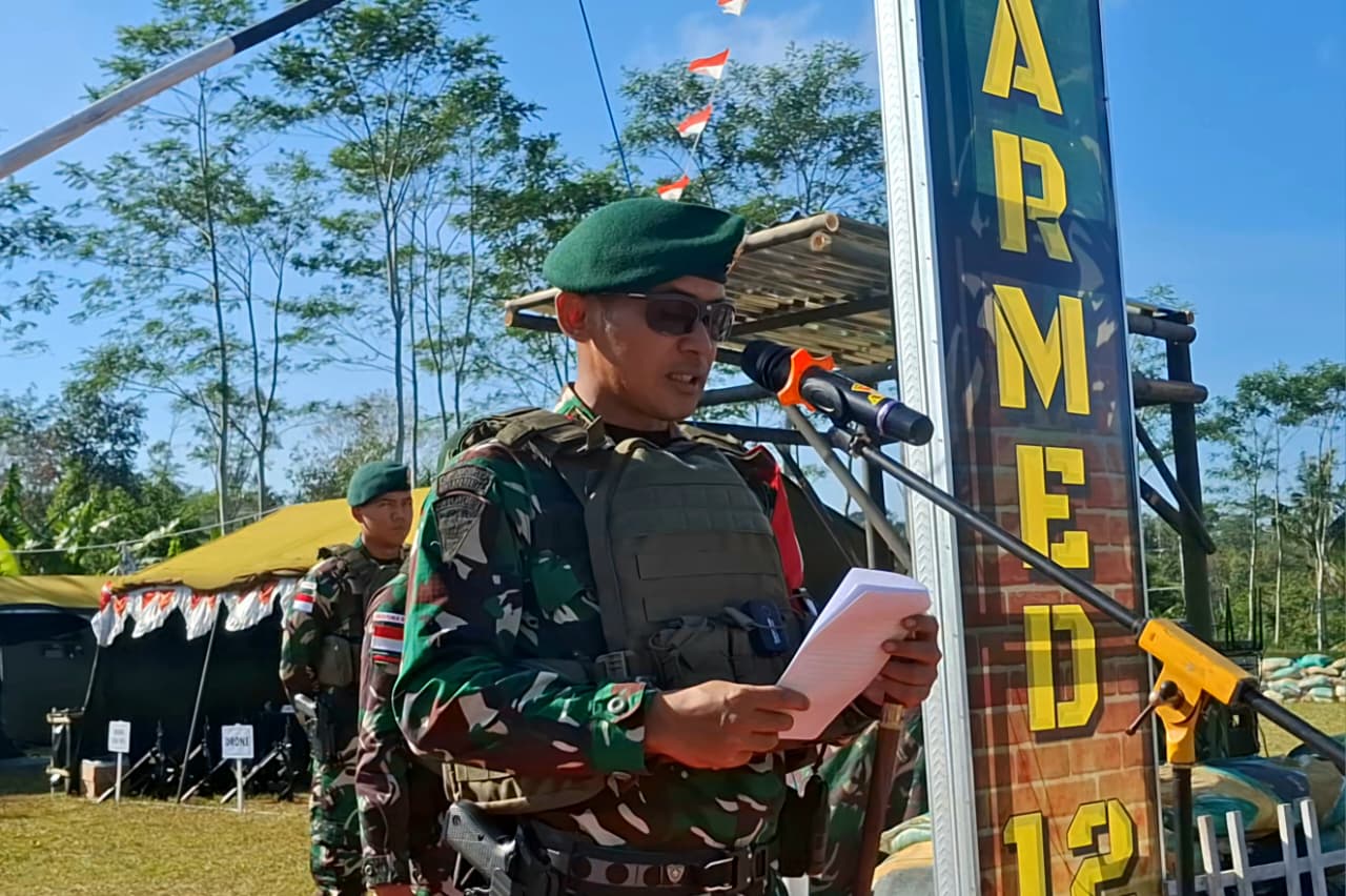 TEGAS: Upacara bendera memperingati hari Kemerdekaan Republik Indonesia ke-80 di Lapangan Margomulyo.
