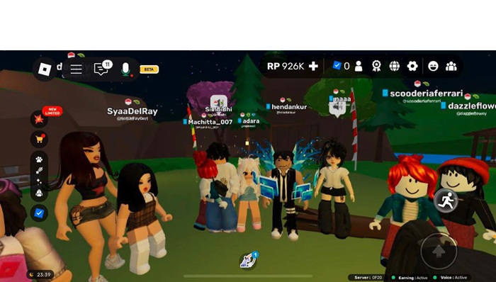 SERU: Karakter Roblox para pemain saling berkumpul untuk saling berbagi mulai dari nonton konser hingga melepaskan stres.