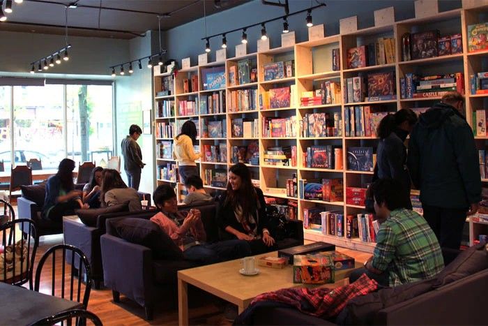 Ilustrasi cafe board game asyik!