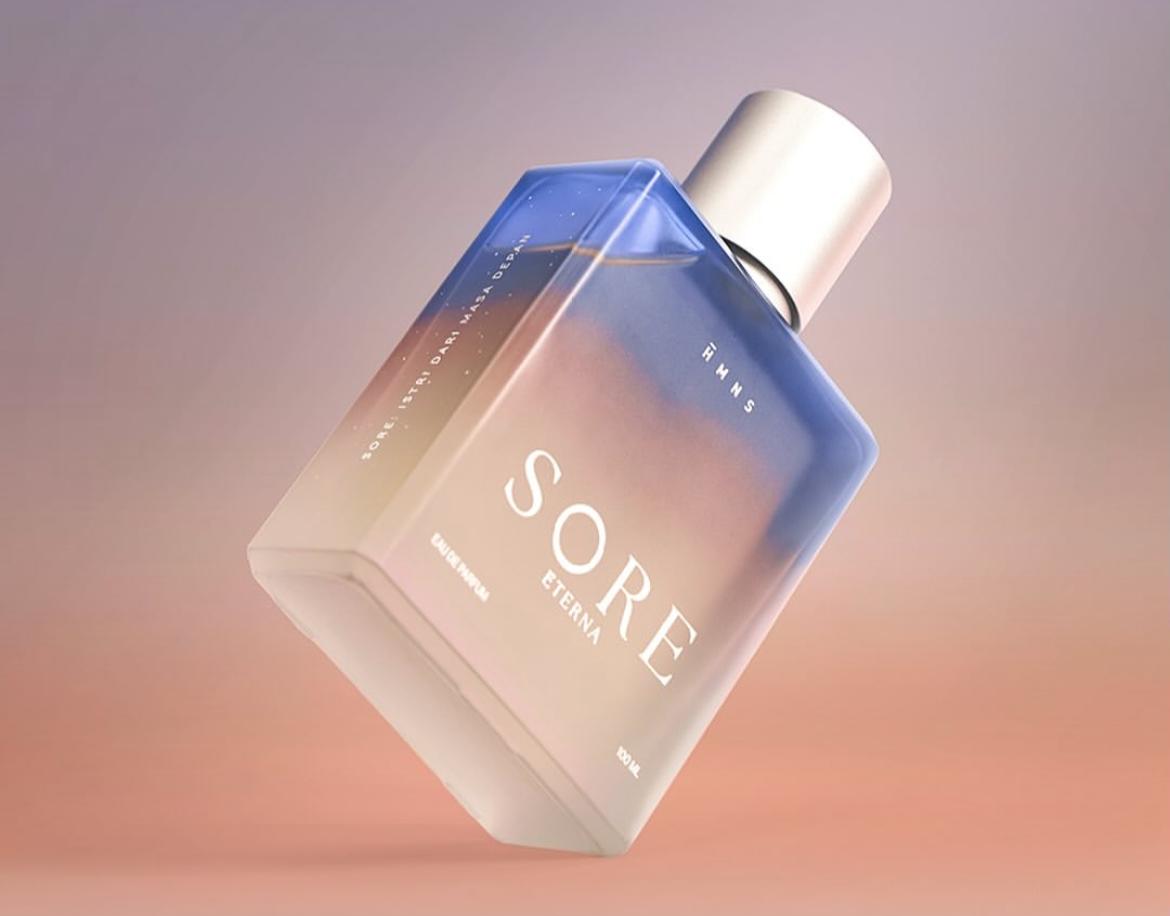 Salah satu koleksi parfum dari brand HMNS yang berkolaborasi dengan film SORE: Istri dari Masa Depan