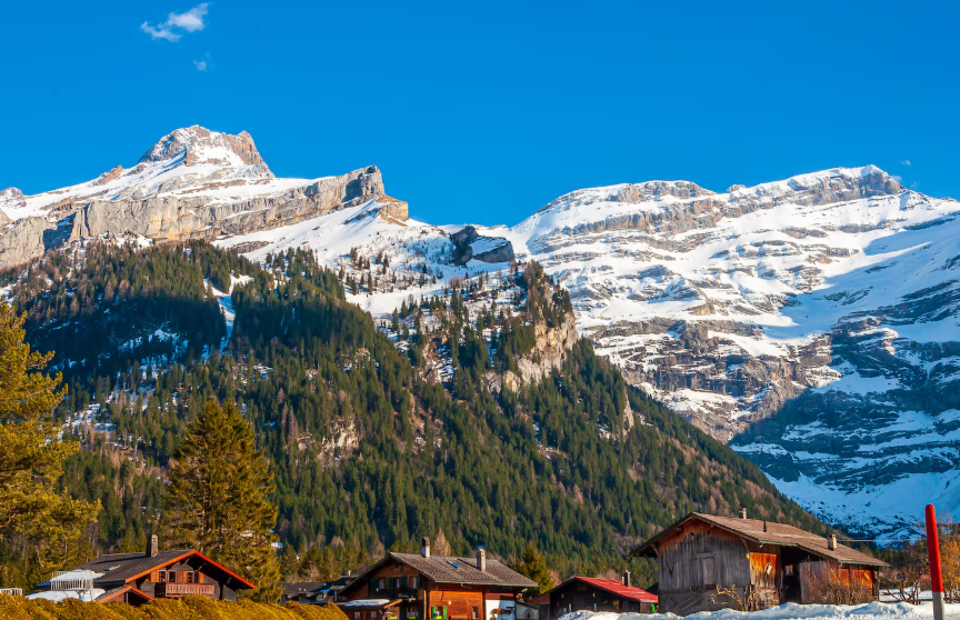 Pemandangan bentang alam di Swiss