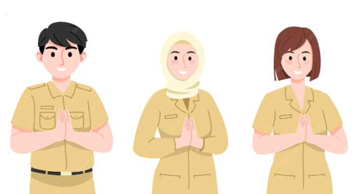 Ilustrasi seragam ASN.