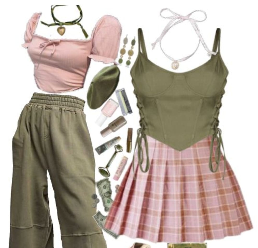 IDE OUTFIT: Ide mix and match outfit dengan perpaduan warna hijau dan pink