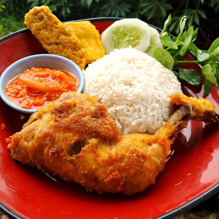 Ilustrasi penyetan ayam
