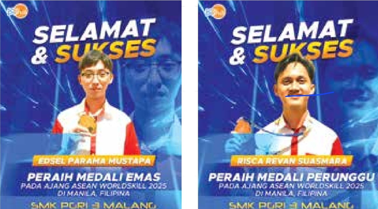 MEMBANGGAKAN: Prestasi dua siswa ini yang mampu bersaing hingga Asean Worldskill