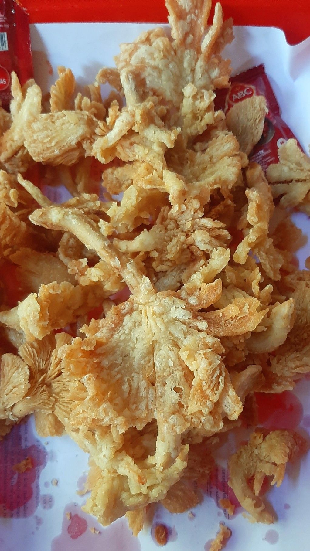 NIKMAT: Jamur krispi dengan balutan tepung renyah ini jadi camilan favorit. Gurih di luar, lembut di dalam, cocok disantap kapan saja.
