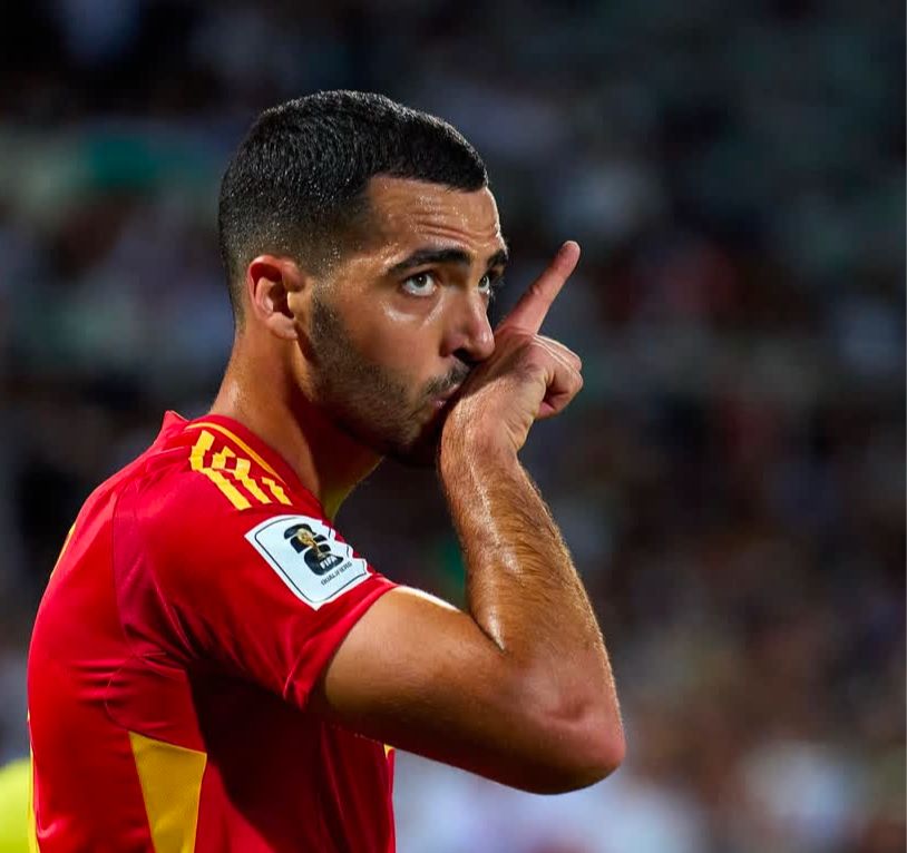 GOKIL: Mikel Merino menjadi pemain Arsenal paling produktif pada kualifikasi piala dunia.