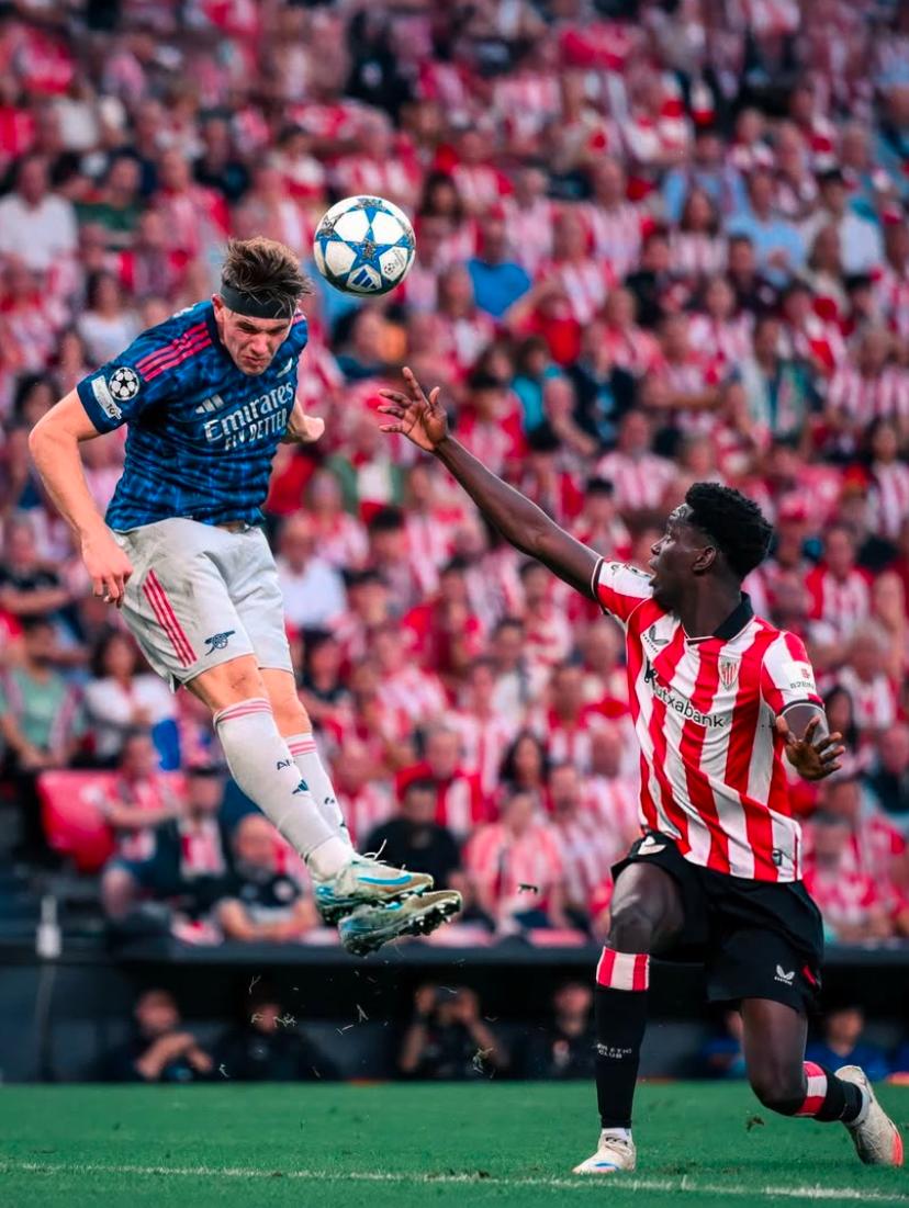 HAMPIR GOL: Viktor Gyokeres menyundul bola akan tetapi bola melenceng ke sisi gawang Marseille tadi malam (16/9).