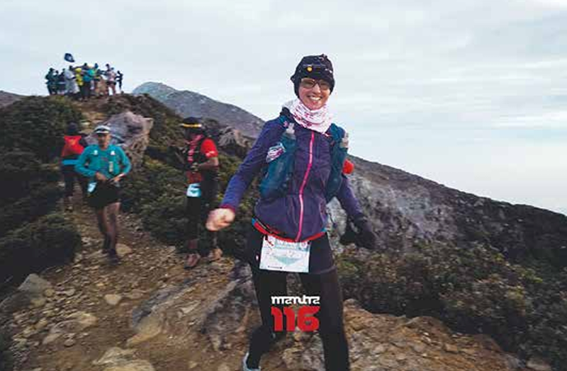 MENANTANG: Pelari mancanegara menaklukkan jalur ekstrem Gunung Arjuno pada Mantra 116 beberapa waktu lalu.