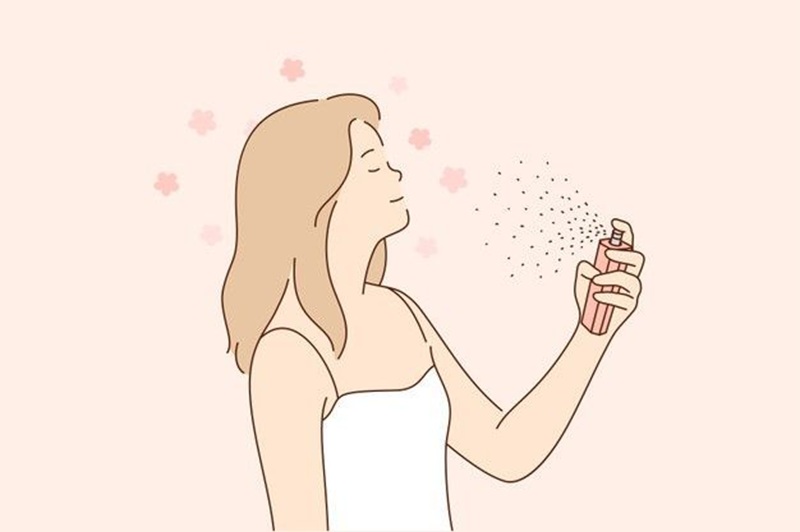 Ilustrasi Parfum dengan Wangi Bunga