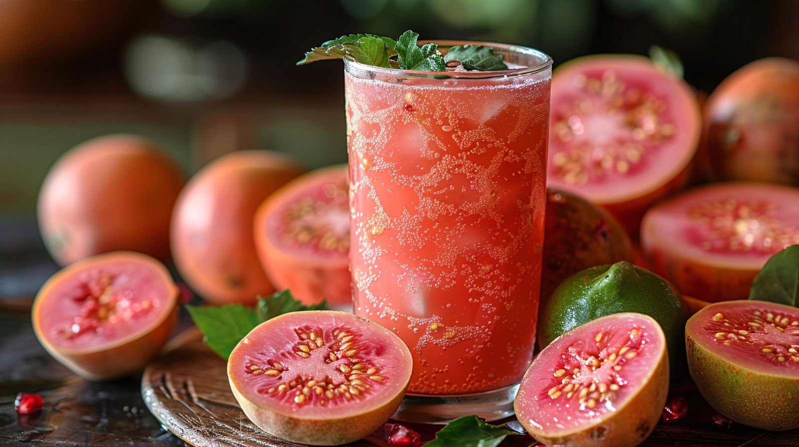 SEDAP: Satu gelas jus jambu merah, segarnya bikin semangat balik lagi!