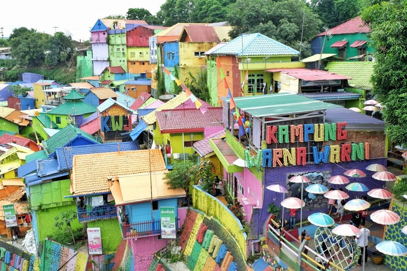 WISATA: Kampung Warna-Warni berada di Jodipan, Kota Malang