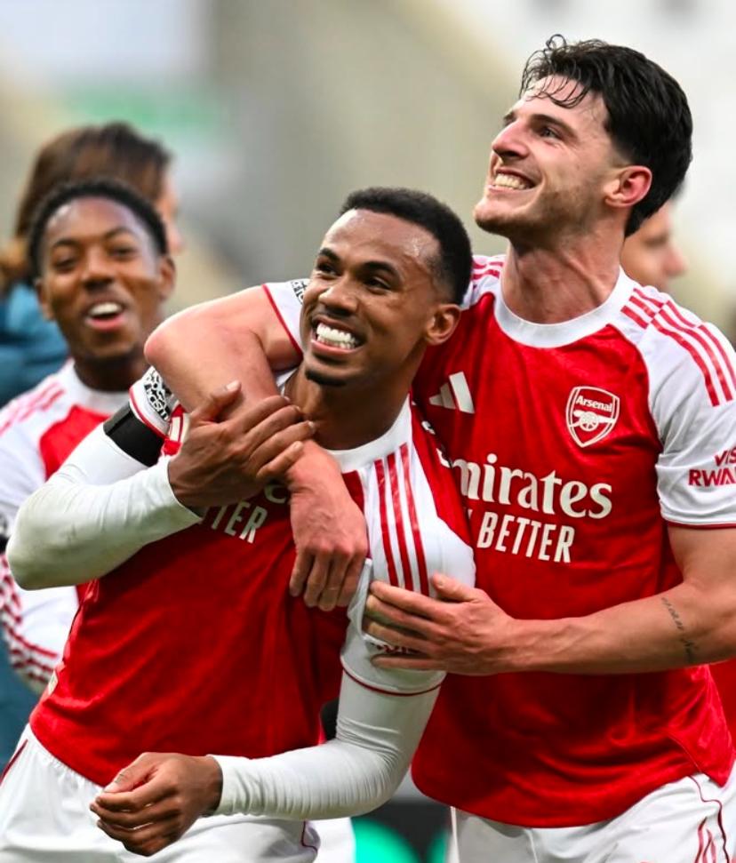REMONTADA: Gabriel Magalhaes menjadi pahlawan Arsenal pada laga malam tadi (28/9).