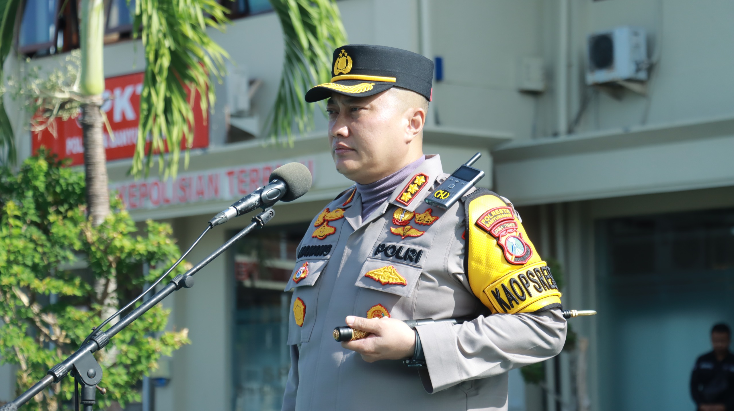 KEPOLISIAN: Realisasi panen ini menjadi bukti komitmen institusi kepolisian untuk tidak hanya menjaga keamanan, tetapi juga ikut mendorong ketahanan pangan.