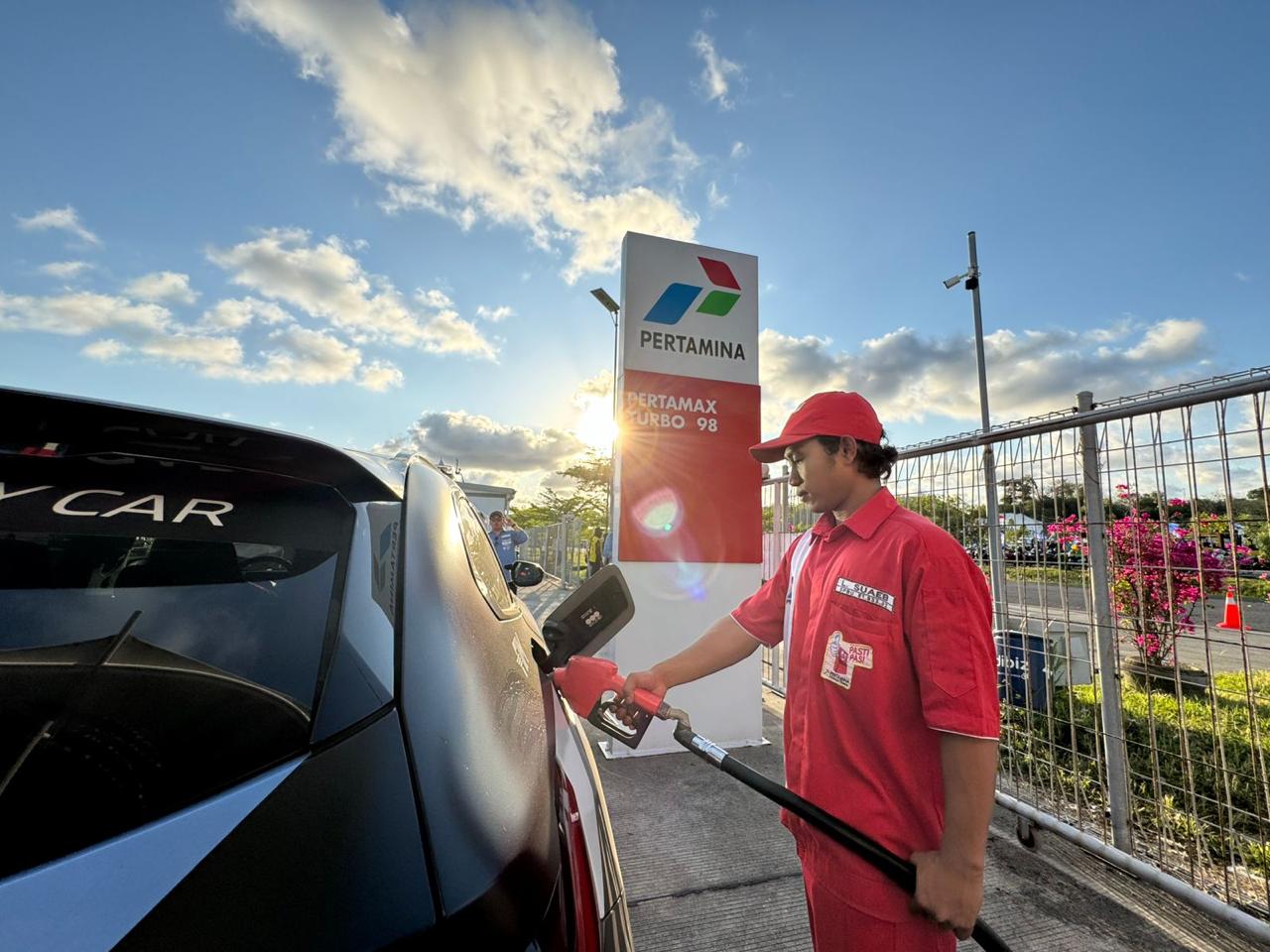 SEDIA: Pertamina Patra Niaga menghadirkan Pertamax Turbo di SPBU Modular yang terletak di area sirkuit Mandalika.
