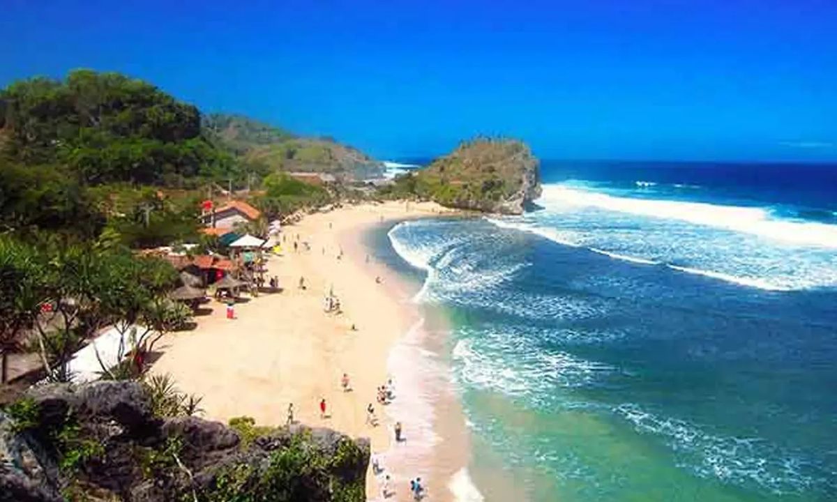 Ilustrasi pantai di Jogja