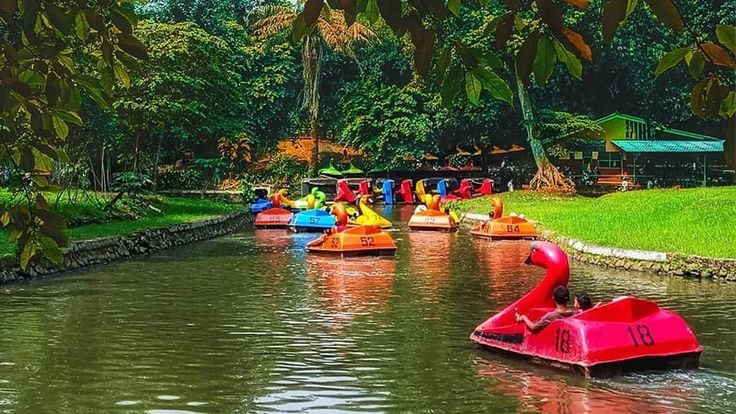 SERU: Rekomendasi wisata sepeda air di Malang ini cocok buat liburan santai bareng keluarga sambil menikmati udara sejuk dan pemandangan asri.