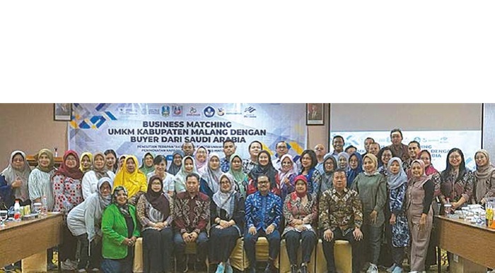 BUSINESS MATCHING: Universitas Ma Chung menjembatani pelaku UMKM Kabupaten Malang dengan pembeli Arab Saudi pada Sabtu (18/10).