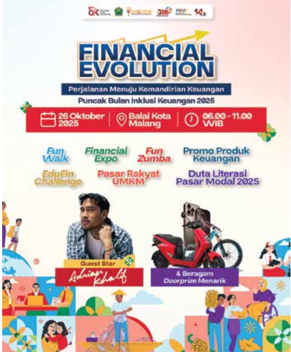 MERIAH: Ribuan warga Malang diperkirakan tumpah ruah mengikuti puncak Bulan Inklusi Keuangan (BIK) 2025