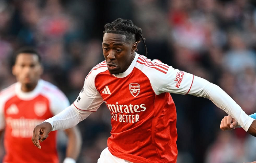 TENTUKAN KEMENANGAN: Eberechi Eze mencetak gol ke gawang mantan klubnya, Crystal Palace malam ini. Arsenal menang 1-0.