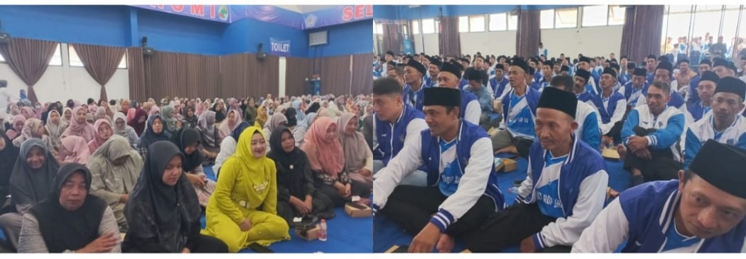 KEKELUARGAAN: Para pengurus koperasi beserta istri bersemangat mengikuti peringatan HUT Ke-63 Koperasi SAE Pujon,