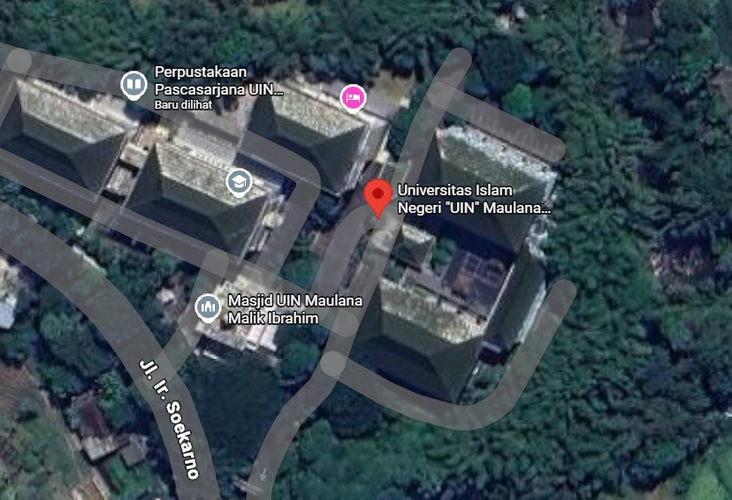 MASIH LUAS: Tampilan Google Maps Kampus 2 Universitas Islam Negeri Maulana Malik Ibrahim Malang yang akan dibangun rumah sakit pendidikan.