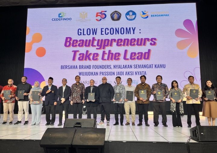 SEMANGAT: Sejumlah pelaku industri dalam Research and Innovation Day 2025 yang bertajuk Wujud Sinergi Akademisi dan Industri dalam Hilirisasi Inovasi.