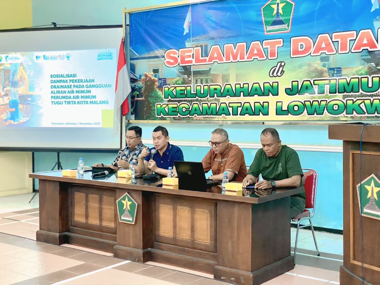 TANGGAP: Direktur Utama Tugu Tirta, Priyo Sudibyo menegaskan kesiapsiagaan merespons setiap insiden kebocoran.