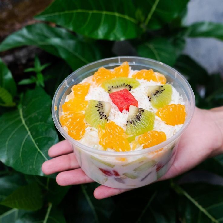 SEGAR DAN CREAMY: Perpaduan potongan beraneka macam buah dengan saus creamy yang manis dan menyegarkan di setiap suapan