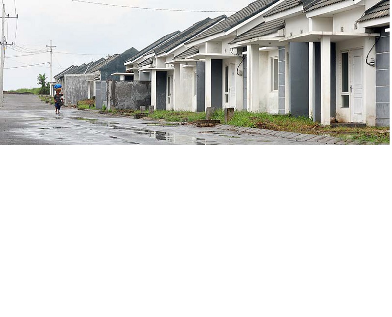 HARGA TANAH MELAMBUNG: Unit baru di salah satu perumahan di Kelurahan Bandulan, Kecamatan Sukun masih banyak tersedia. Para pengembang kini kesulitan menyediakan rumah bersubsidi.