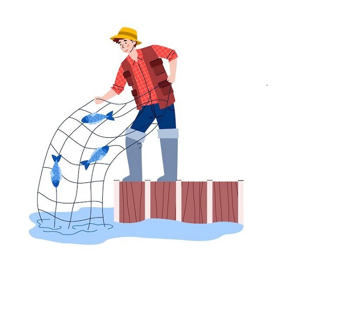 Ilustrasi budidaya ikan