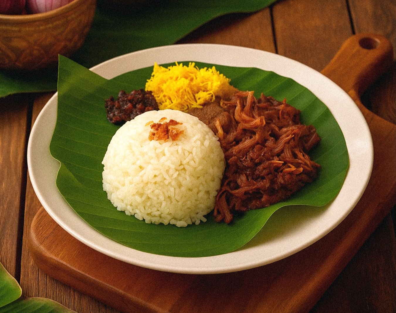 OTENTIK: Nasi Krawu, makanan khas Gresik yang kini bisa ditemui di Kota Malang.
