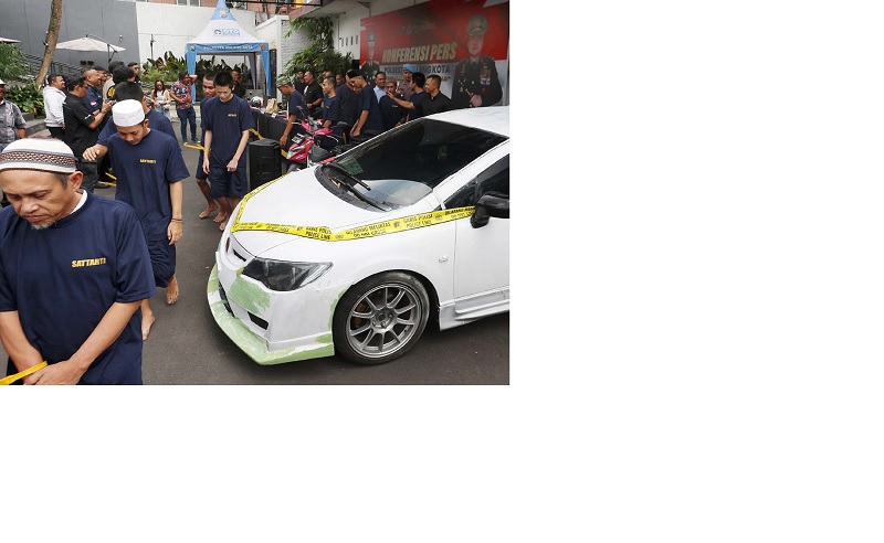 DIDOMINASI KASUS CURANMOR: Satu mobil hasil curian diamankan Polresta Malang Kota dalam Operasi Sikat Semeru 2025. Itu merupakan salah satu barang bukti dari 44 laporan yang berhasil diungkap.