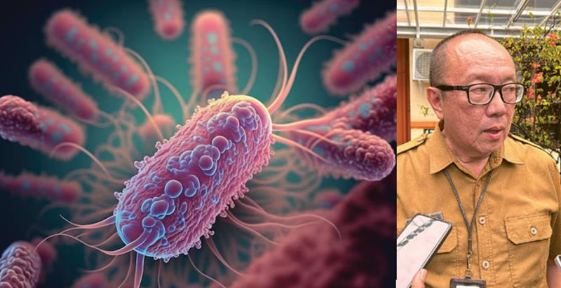 BEBER HASIL LAB: Kepala Dinas Kesehatan (Dinkes) Kabupaten Malang drg Wiyanto Wijoyo memberikan keterangan kepada awak media, kemarin (19/11).