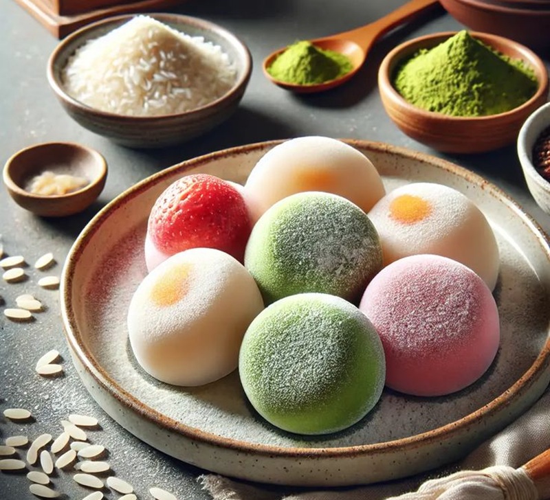 LEMBUT: Mochi fresh sensasi manis yang menyegarkan di setiap gigitan