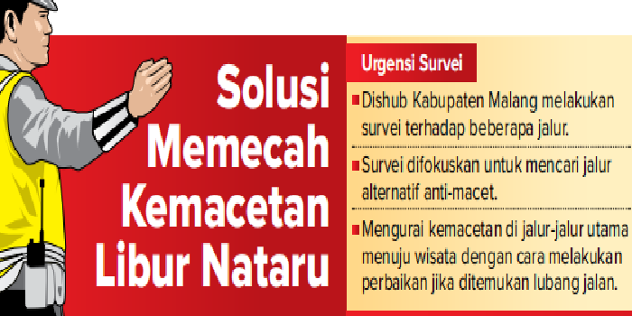 MENCEGAH KEMACETAN: Dishub Kabupaten Malang lakukan survei terhadap beberapa jalur guna mencari jalur alternatif anti-macet menjelang nataru.