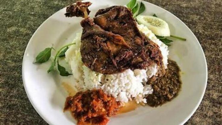 Ilustrasi bebek bumbu hitam