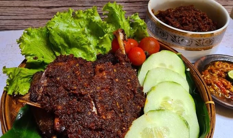 Ilustrasi bebek bumbu hitam