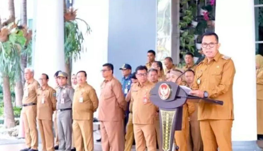 TAMBAH ASN: Beberapa ASN di lingkungan Pemkot Batu mengikuti apel Senin pagi beberapa waktu lalu.