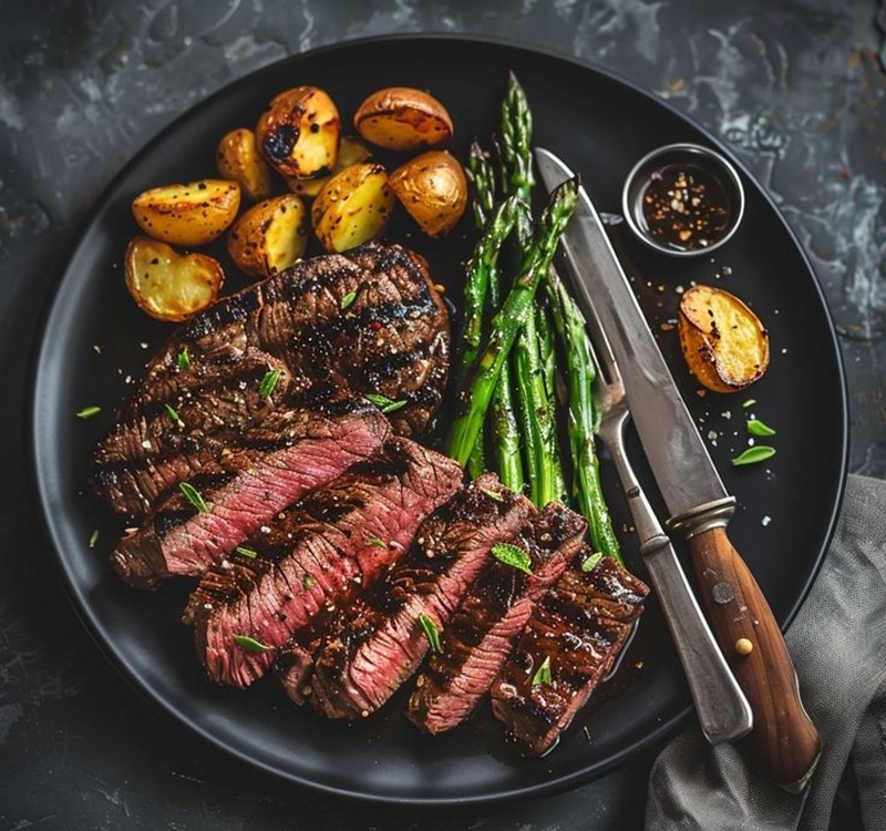 LEZAT: Steak juicy dengan saus melimpah dan potongan daging empuk yang langsung menggugah selera.