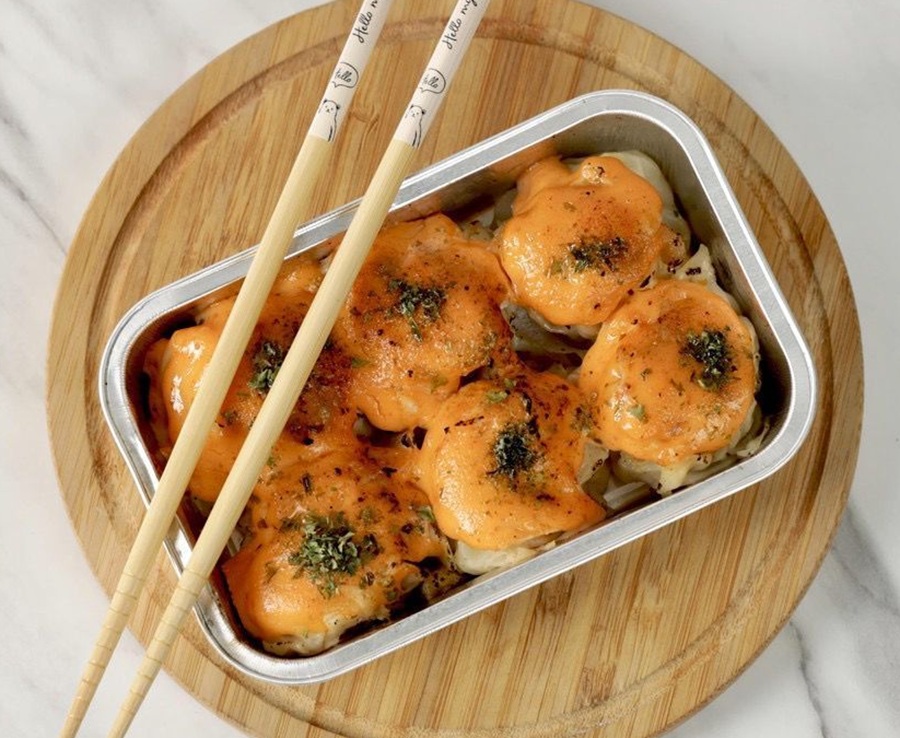 LEZAT: Dimsum mentai lengkap dnegan taburan nori yang menggugah selera