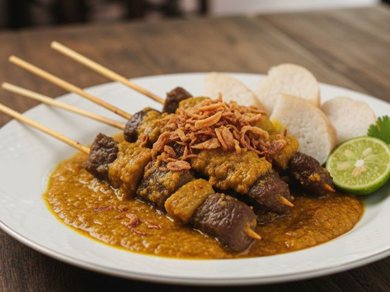LEZAT: sate padang lezat dan gurih