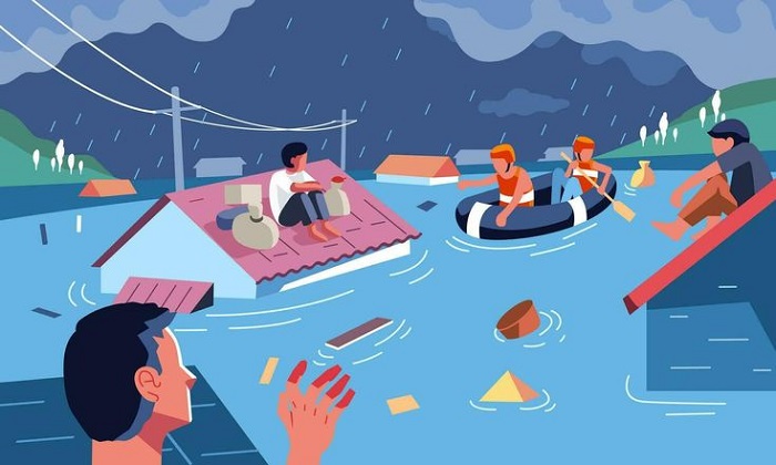 Ilustrasi  Bencana Alam Banjir