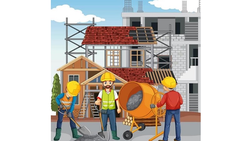 Ilustrasi Membangun Rumah