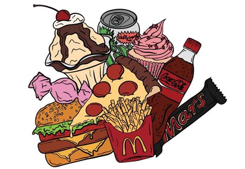 Ilustrasi makanan yang menghambat pertumbuhan otot