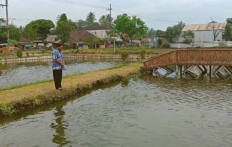 TETAP DIKEMBANGKAN: Lokasi budi daya ikan nila di Desa Pandanajeng, Kecamatan Tumpang sudah mendapat perhatian dari pemkab pada tahun ini. Tahun depan bakal tetap dialokasikan anggaran untuk sektor it