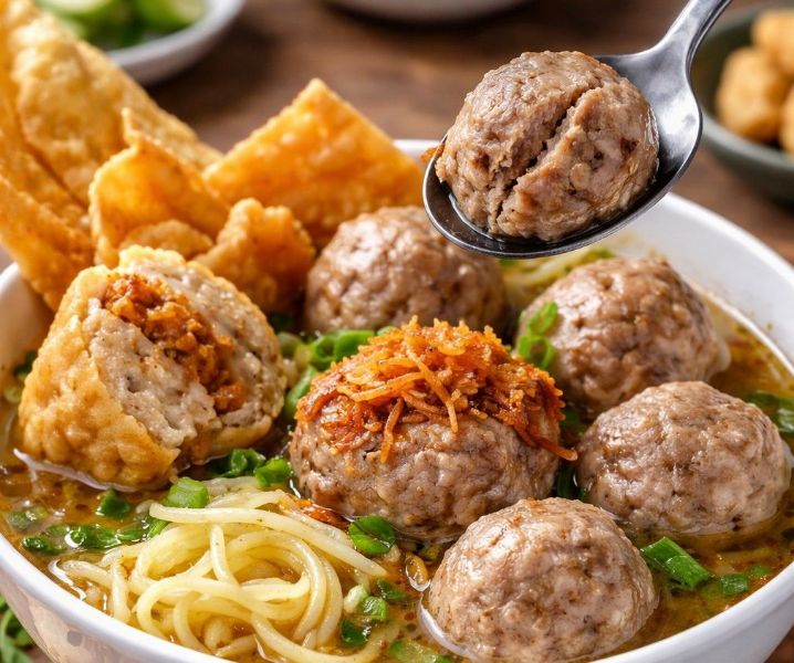 SEDAP: Cita rasa bakso khas Malang yang nikmat.