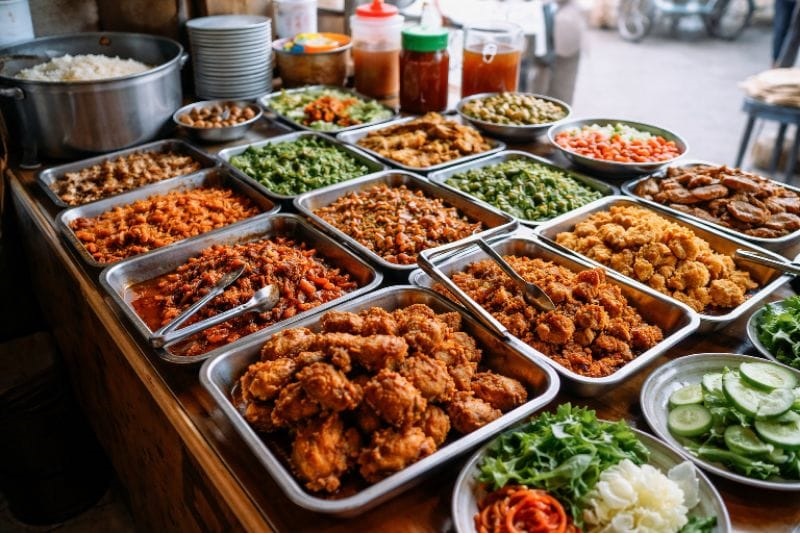 Ilustrasi menu makanan warung di Malang
