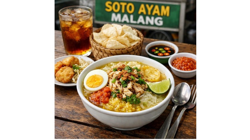 ilustrasi soto ayam khas Malang