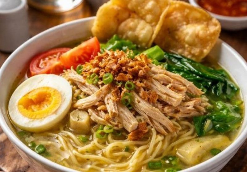 Ilustrasi bakmi kuah di Malang